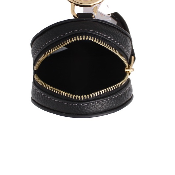 Tory Burch Thea Coin Pouch Keychain In Black - Picture 3 of 4